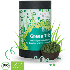 Bio Green Trio - Chlorella, Spirulina & Gerstengras - Presslinge 