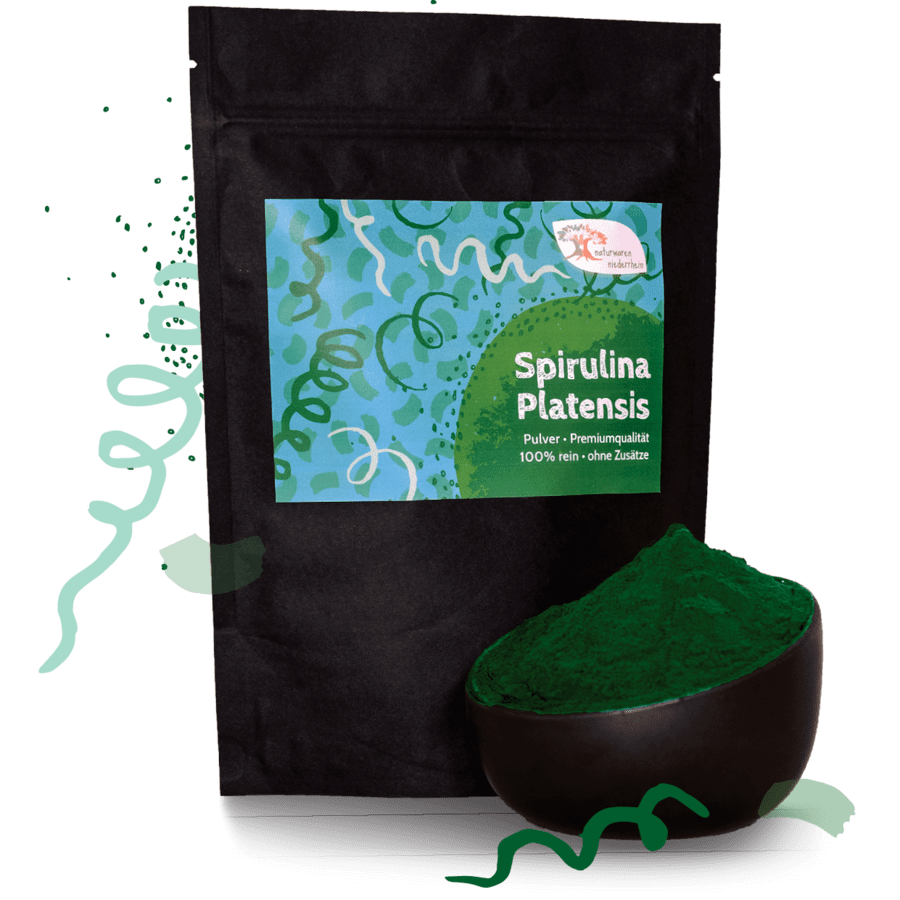 Premium Spirulina platensis Pulver 1 kg 500 g 250 g naturwaren